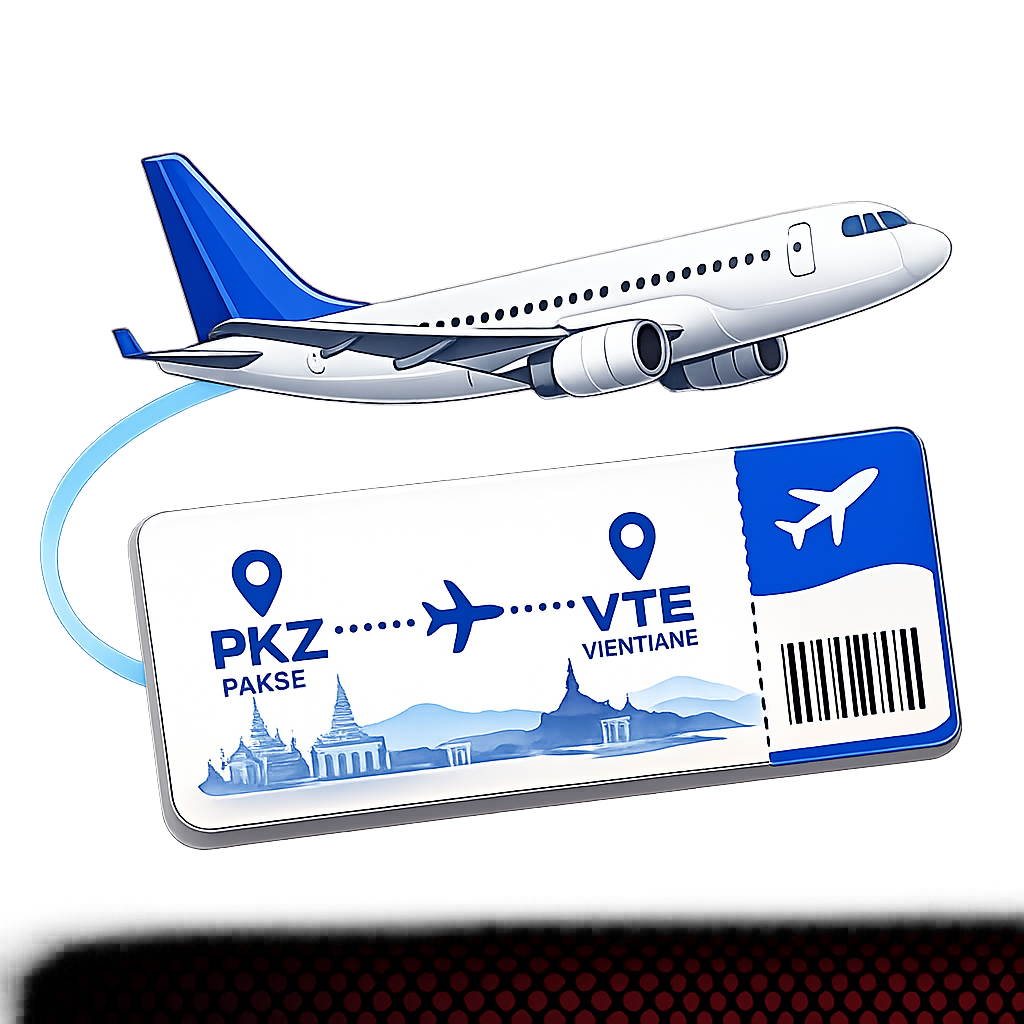 Airplane ticket from Parkse to Vientiane