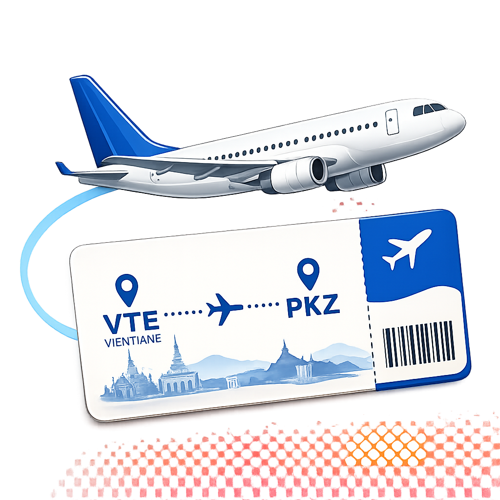 Airplane ticket from vientiane to pakse
